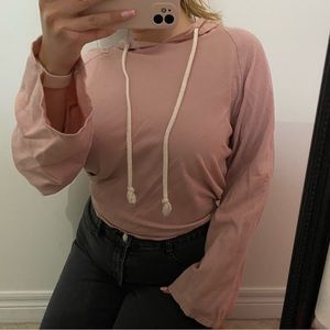 pink thin hoodie